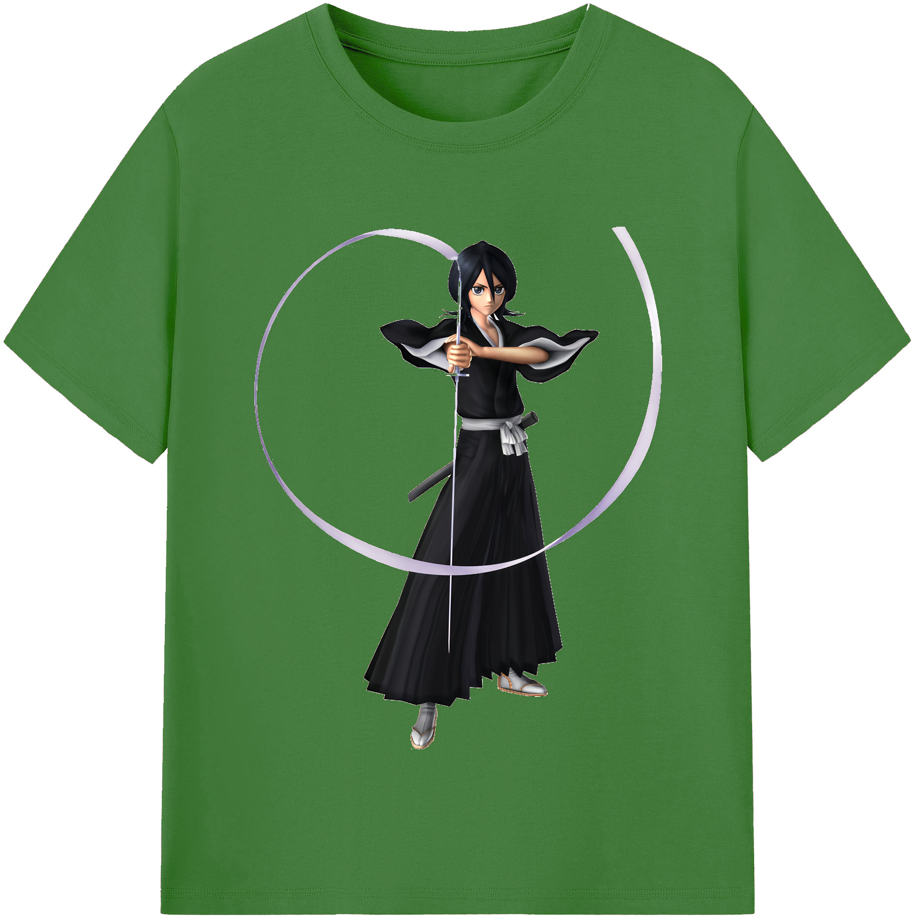 （画像用） ブリーチ 朽木ルキア BLEACH Kuchiki Rukia レディースカジュアルプリントTシャツ（綿100％）